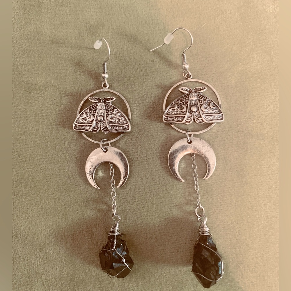 Moth Dangling Earrings